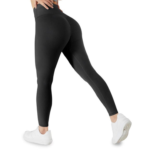 Viconow Women’S Butt Lifting Ribbed Seamless Leggings No Pockets Deep Color
